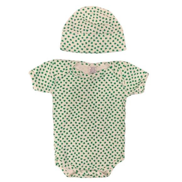 Onesie Hat Baby Toddler St. Patrick’s Day Shamrocks St. Paddy’s Day 18-24 Months - Picture 1 of 6